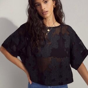 Wilfred Black Oversized Boxy Blouse